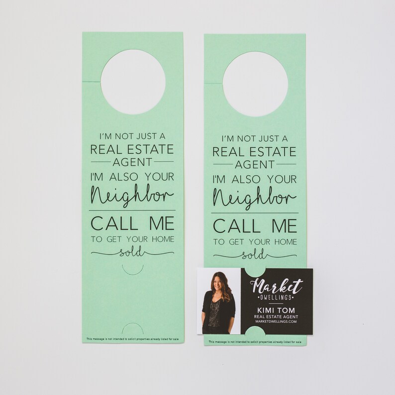 I'm Not Just a Real Estate Agent Door Hanger Tags Real Etsy