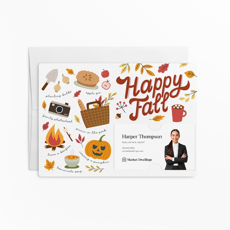 Ideas for Fall Activities Mailers W/ Envelopes | Business Card Mailer L ...