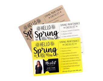 Vertical Set of hello Spring Real Estate Mailer | Etsy