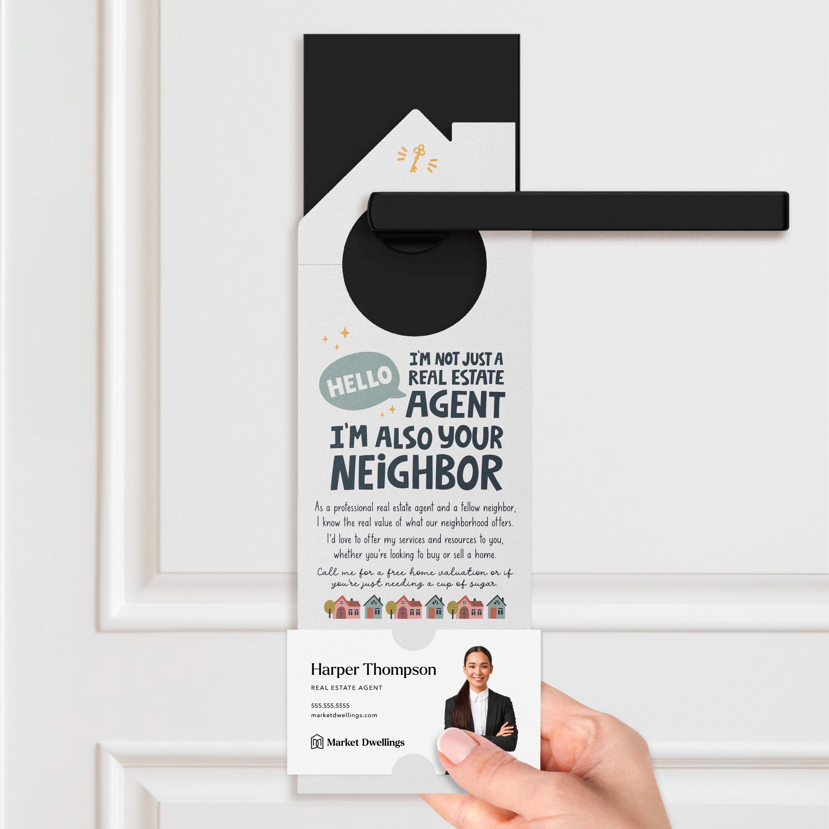 100 Immobilien-Türhänger Mit Visitenkartenhalter - Marketing-Tool Für Makler