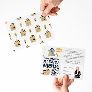 SET of Thinking of Making a Move Mailers w/Envelopes | Real Estate Agent Marketing | Insert your business card | M88-M003
