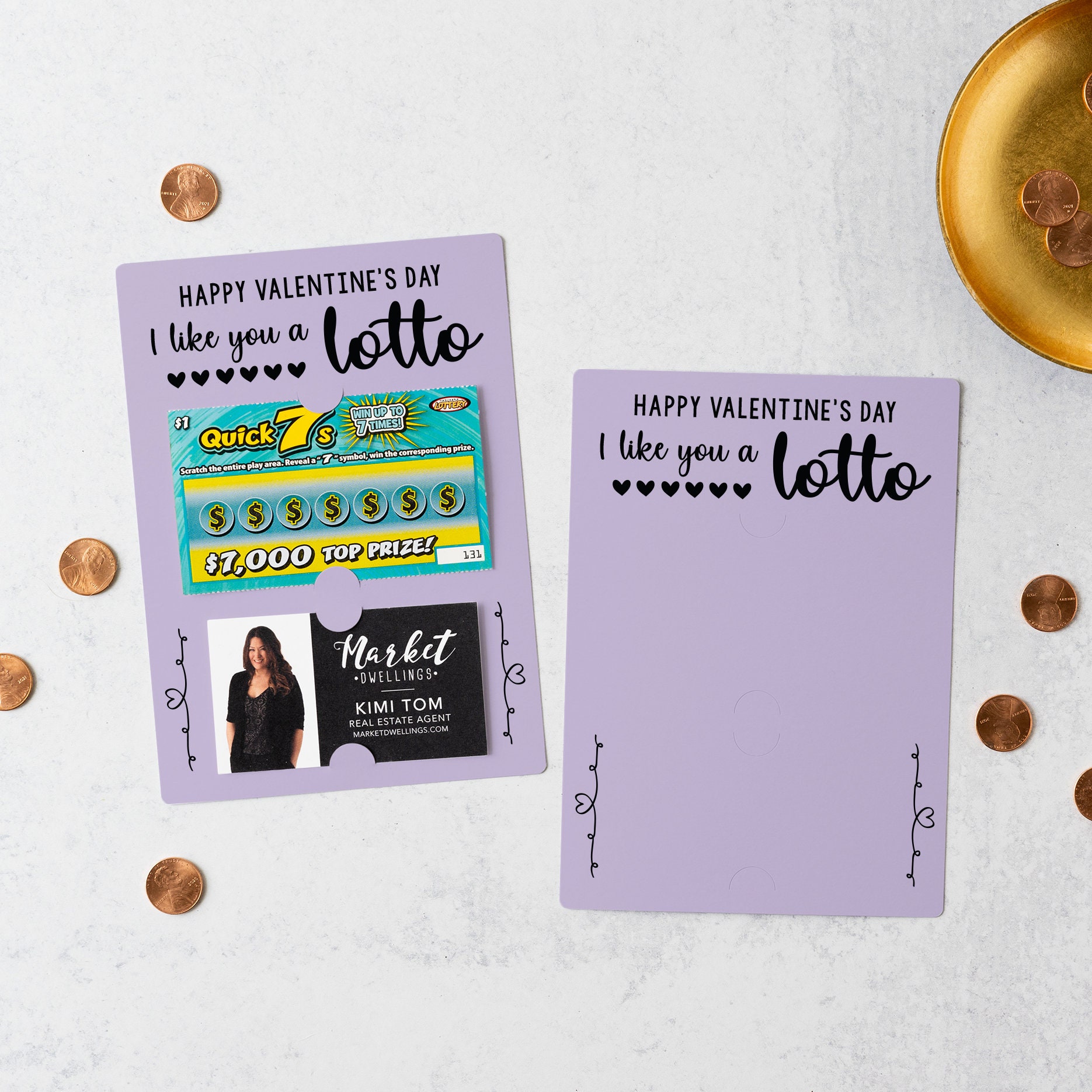 SET of I Like You A LOTTO Happy Valentine's Mailer W/ 