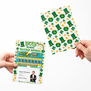 Lot de publipostages Lucky to have vous et vos filleuls | Enveloppes incluses | Assurance hypothécaire Saint-Patrick | M63-M002