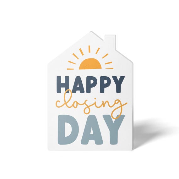 SET of Happy Closing Day Greeting Cards w/ Envelopes | Real Estate Agent | Mortgage Loan Officer Closing Cards | 48-GC002-AB