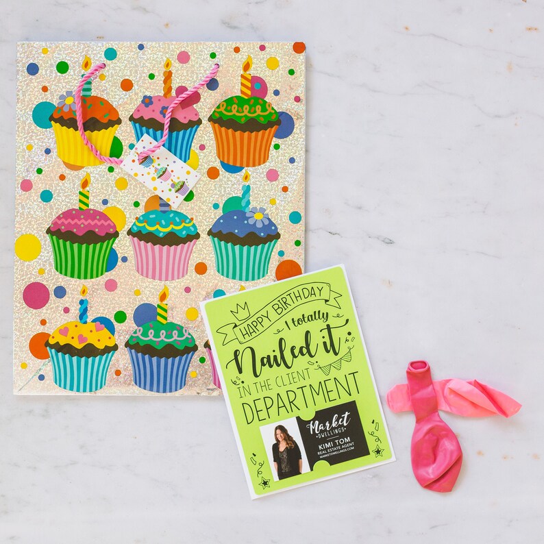 SET of Client Happy Birthday Cards With Envelopes Business | Etsy