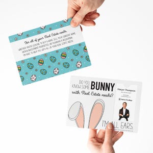 Verticale | Ensemble d'enveloppes double face « Do You Know Some BUNNY » | Enveloppes incluses | Expédition immobilière | Printemps Pâques | Cliente | E4-M005