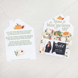 Set of Home Is Where You Gather Real Estate Mailers with Envelopes | Real Estate Fall Pop By | Thanksgiving Mailers | Fall | M66-M001