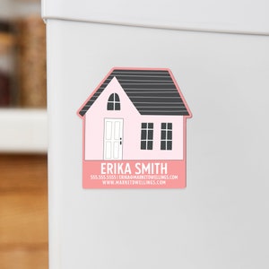 Customizable | House Refrigerator Magnets | Real Estate Mortgage Insurance Pop By | Custom Marketing Magnets | DSM-02-AB
