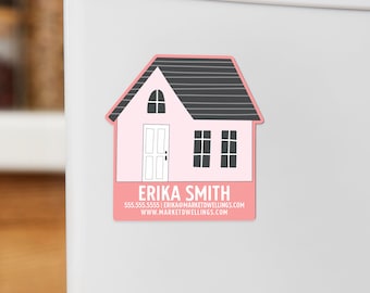 Customizable | House Refrigerator Magnets | Real Estate Mortgage Insurance Pop By | Custom Marketing Magnets | DSM-02-AB