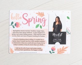 Set of hello Spring Checklist Real Estate Mailer | Etsy