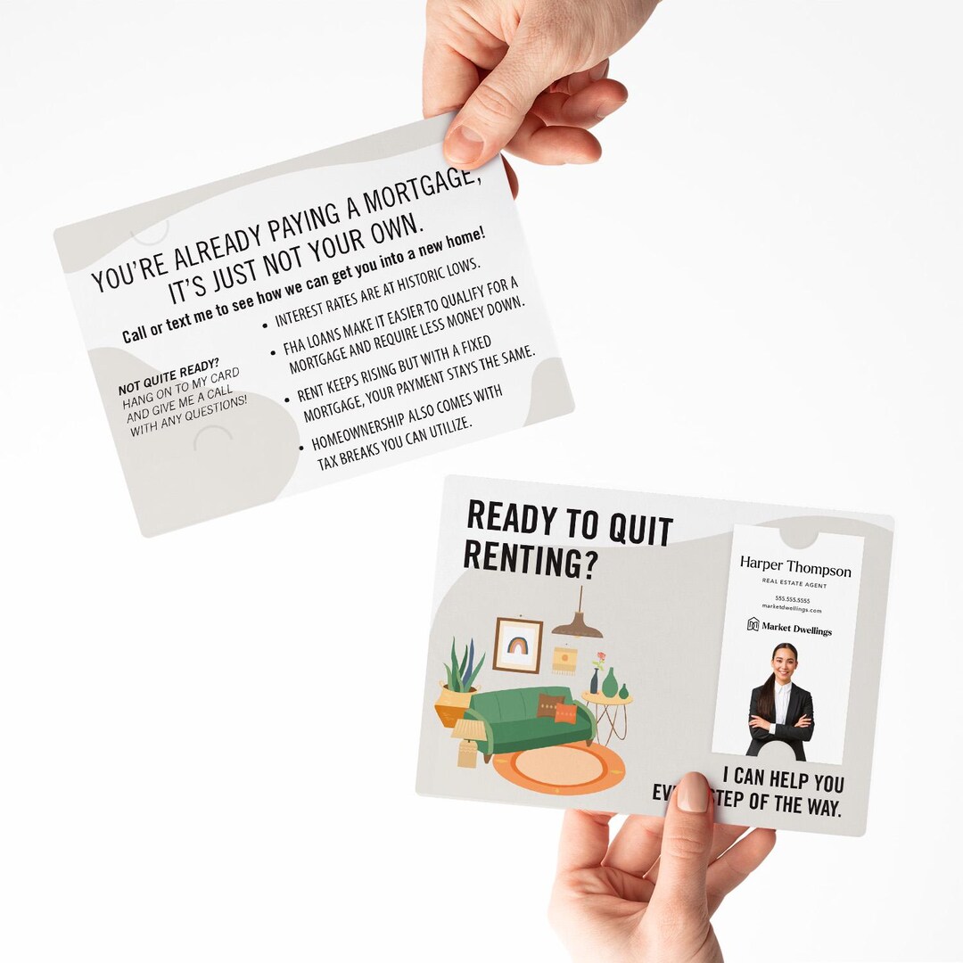 Vertical | SET of Ready to Quit Renting Mailer W/ Envelope | Real ...