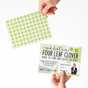 Un bon client ressemble à un trèfle à quatre feuilles avec enveloppe | Expédition Saint-Patrick | E-mail client | SP1-M003