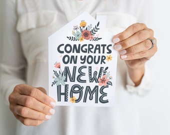 SET of Congrats on Your New Home Greeting Cards w/Envelopes | Home Closing Gift | Happy Closing Card | Real Estate Agent | 38-GC002