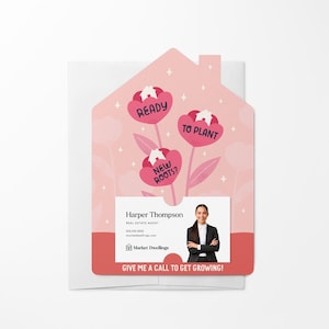 Prêt à planter de nouvelles racines ? Expéditeurs | Enveloppes incluses | Spring Real Estate Pop by Marketing pour les agents immobiliers | M118-M001-AB