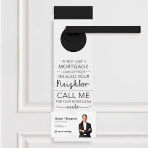 I&#39;m not just a Mortgage Loan Officer Door Hanger | Mortgage Broker MLO | Door Canvasing | Promote Business | Lender Door Hanger | 8-DH001