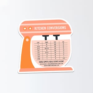 Customizable | Kitchen Conversions Mixer Refrigerator Magnets | Real Estate Mortgage Insurance Pop By | Custom Marketing Magnets | DSM-08-AB