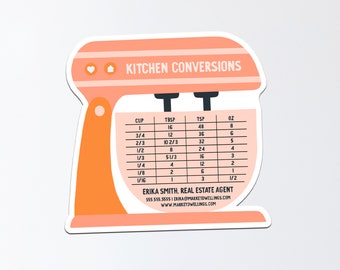 Customizable | Kitchen Conversions Mixer Refrigerator Magnets | Real Estate Mortgage Insurance Pop By | Custom Marketing Magnets | DSM-08-AB