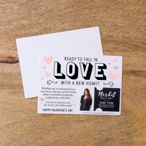 SET of Ready to Fall in Love with a New Home Real Estate Mailers w/ Envelopes | Insert your business card | Real Estate Marketing | V1-M003