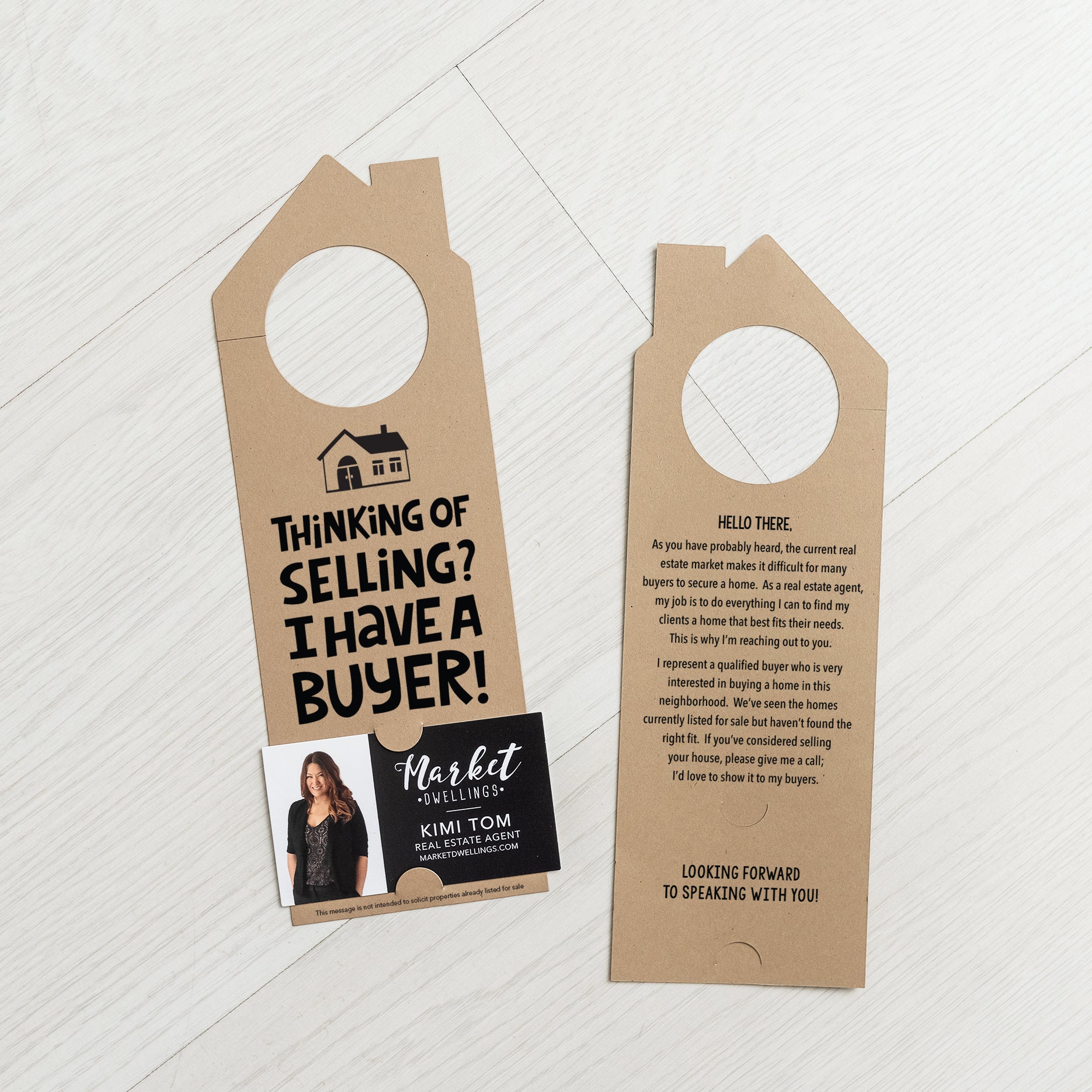 Thinking of Selling I Have a Buyer Door Hangers Real Estate Etsy