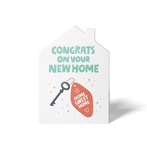 Félicitations pour votre nouvelle maison Cartes de voeux avec enveloppes | Carte d'agent immobilier | Carte de clôture heureuse | Clôture de l'acheteur | 51-GC002