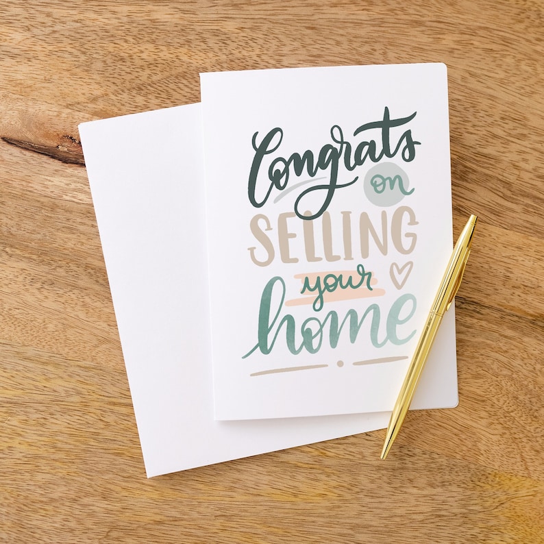 SET of Congrats on Selling Your Home Greeting Cards | Etsy