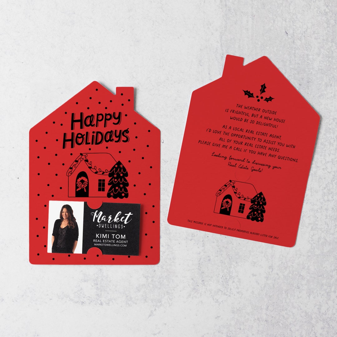 Set of Happy Holidays Mailers Envelopes Included Christmas Winter Real
