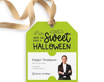 Hope You Have a Sweet Halloween Gift Tag | Pop By Tag | Fall PopBy | Client Gift Tag | Halloween Pop By | Insert Business Card | 70-GT001