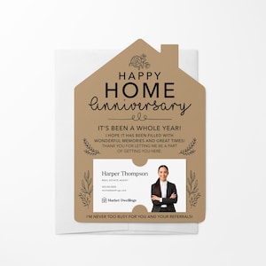 JEU de cartes Joyeux anniversaire à la maison | Carte d'agent immobilier | d'anniversaire de maison | Accueil Anniversaire | Immobilier, Prêts hypothécaires | M34-M001