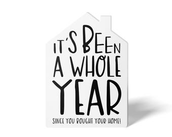 SET of It&#39;s Been A Whole Year Home Anniversary Greeting Cards w/Envelopes | Message Inside | House Anniversary | Real Estate | 13-GC002