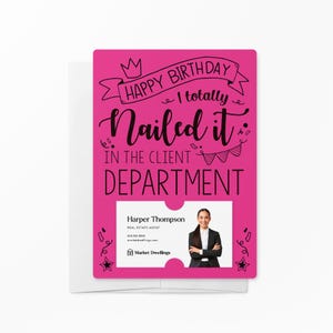 LOT de cartes de joyeux anniversaire clientes avec enveloppes | Papier pour cartes de visite | Envoi client | Carte client | Expédition d'anniversaire | M30-M007