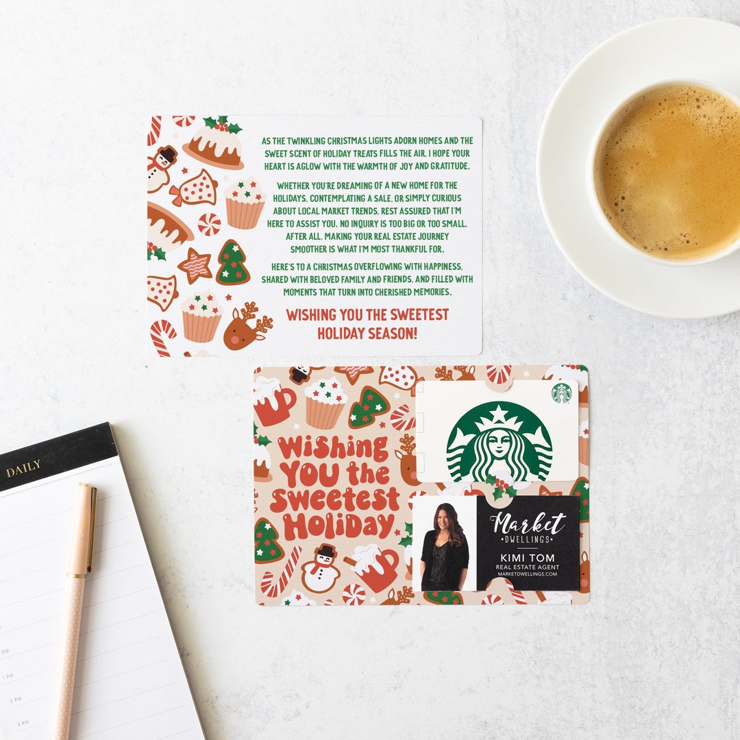 Set of Wishing You the Sweetest Holiday Mailers Envelopes Etsy