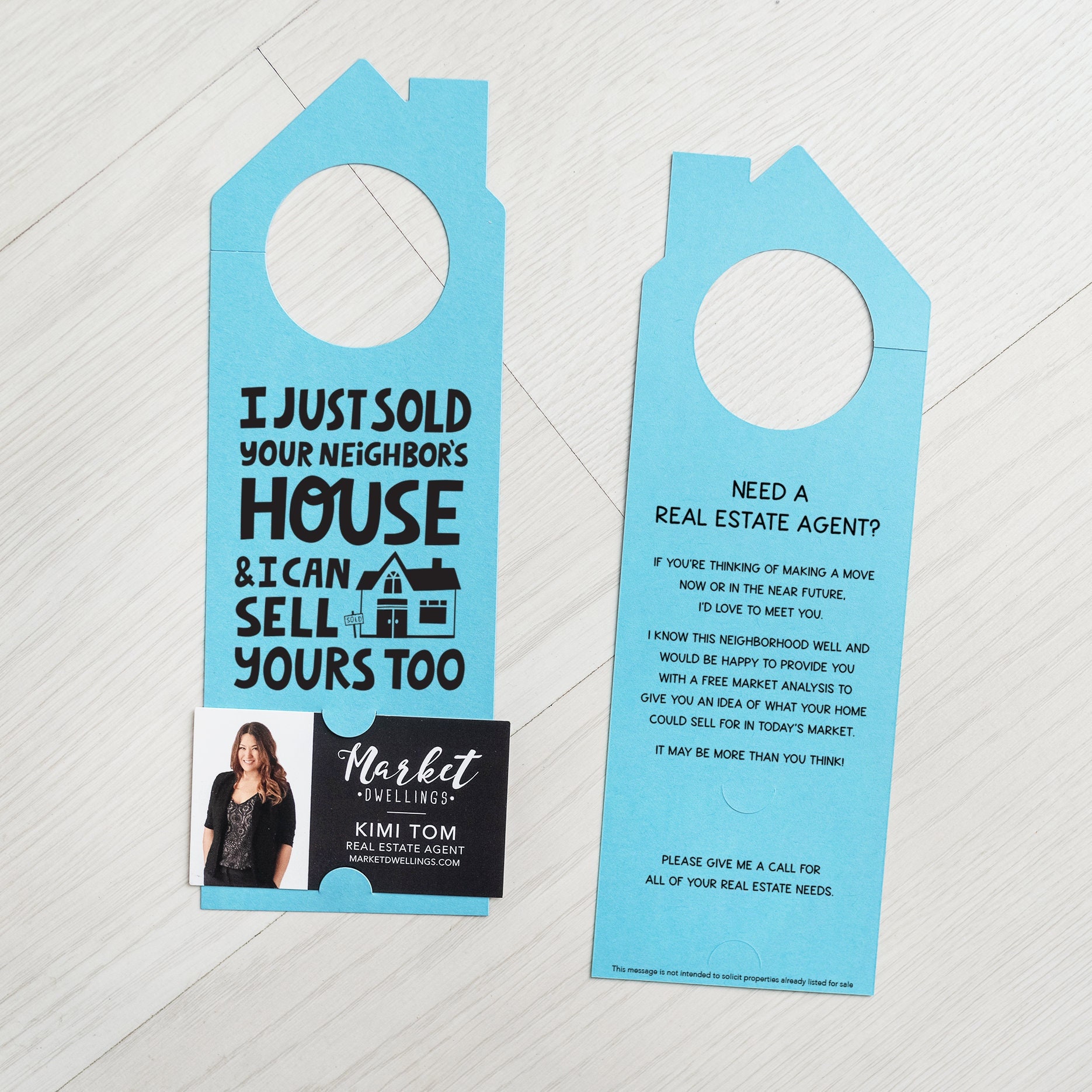 I Just Sold Your Neighbor's House Door Hangers Real Etsy