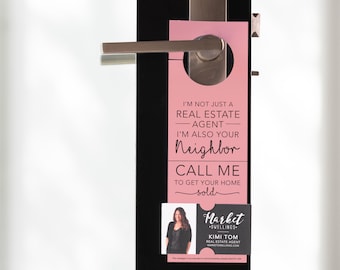 I'm not just a Real Estate Agent Door Hanger Tags | Real Estate Agents | Door to Door Canvasing| Promote Business | Door Hang Tags | 3-DH001