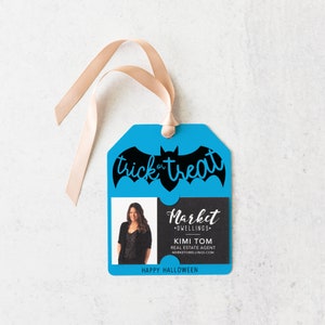 Halloween Trick or Treat Tag Pop By Gift Tag Fall Pop By Client Gift Tag Halloween Pop By Marketing 34-GT001 ARCTIC