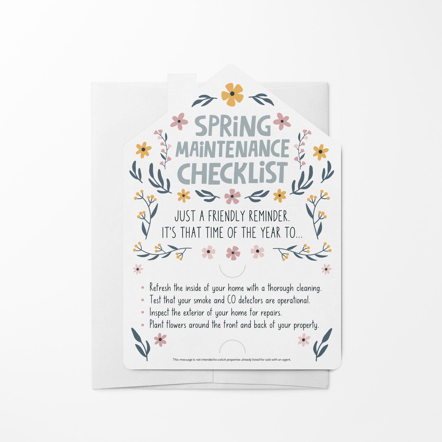 Set of Spring Maintenance Checklist Real Estate Mailers | Envelopes ...
