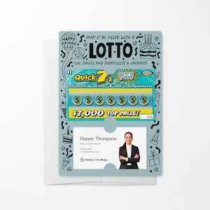 Lot d'emballages pour joyeux anniversaire avec enveloppes | Lotto Pop By | Carte à gratter | Assurance immobilière pour prêt hypothécaire | M25-M002