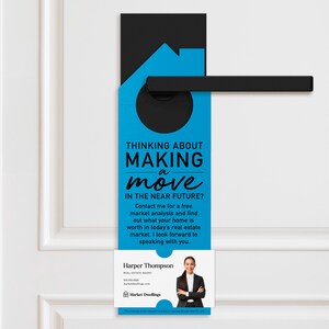 a door hanger that says thinking about making a movie in the near future