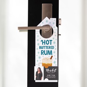 Hot Buttered Rum Recipe Door Hangers Christmas Winter Real Estate Pop By Holiday Marketing 133-DH002-AB image 3