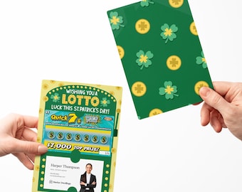 Set of Wishing You A Lotto Luck This St. Patrick&#39;s Day! Mailers | Envelopes Included | St. Patrick&#39;s Day Real Estate Pop By | M35-M002