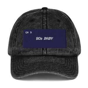 Retro Channel 3 VHS 90s Baby Hat Embroidered 90s Hat