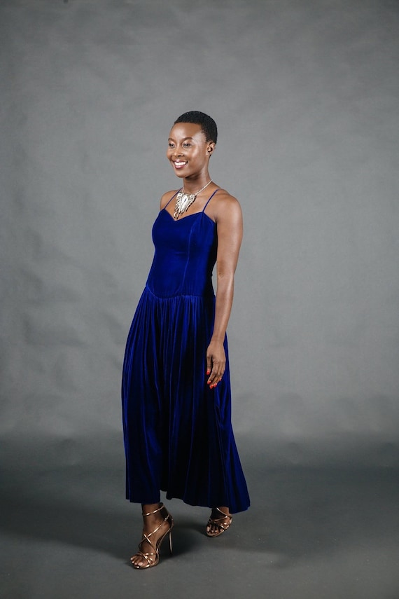 Vintage Richy Rich Blue Velvet Dress