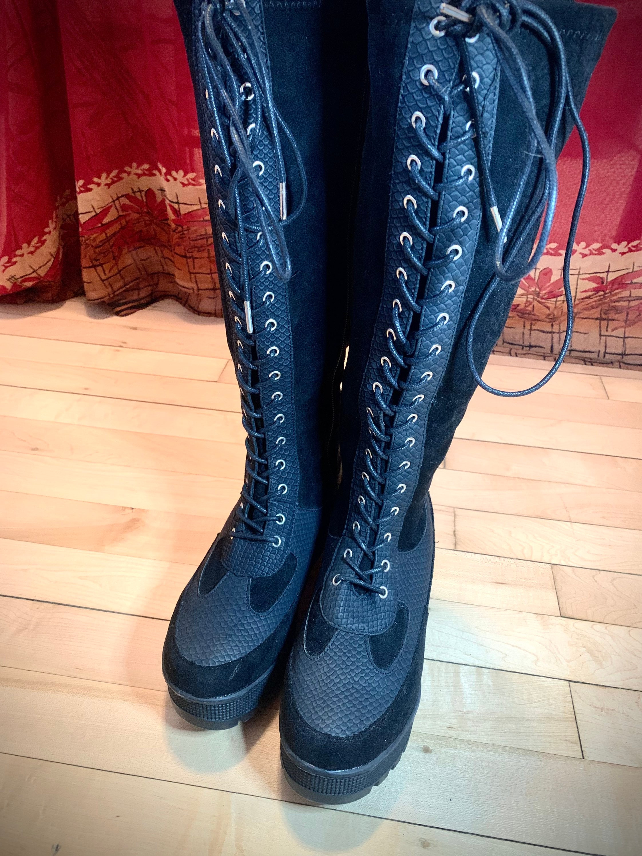 Mens Knee High Combat Boots - Etsy