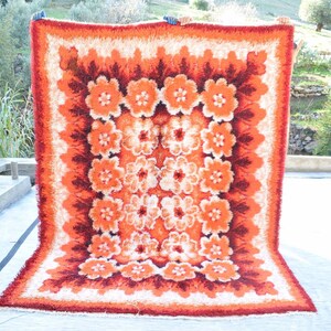 OZBAKISTANIA Moroccan vintage Rug, Vintage Colorfull rug, Antique Berber rug, Red Wool Rug, Beni Ourain Rug, Bohemian Rug, Handmade Rug