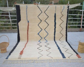 Moroccan Rug, Genuine Beni Ourain Rug, Beni Ouarain rug, Authentic Beni Rug, Handmade Wool Rug, Traditional Rug, Nomadic styling rug.