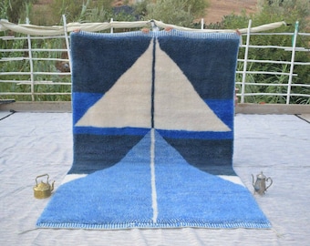 Fabulous Large Rug 6x9 ft - Moroccan Rugs - Authentic Moroccan Wool rug - Area Rug - berber rug - beni ouarain Rug - moroccan style