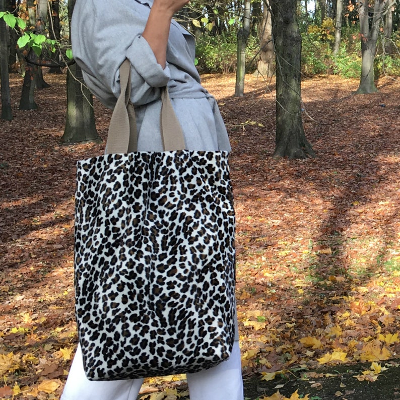 Leopard Pattern Print Womens Fashion Large Tote Ladies Handbag Shoulder Bag