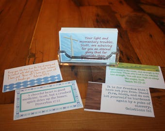 Emotional support Mens personalized scripture cards, Bible verse, Jesus, God, Easter gift Love