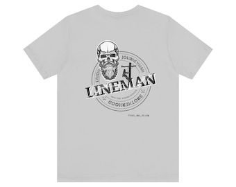 Skull Lineman Tee, Union Brother Shirt, Working Class Men T-Shirt, Blue Collar Outgoing Gift,