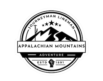 Appalachian Lineman Sticker, Union Pride Electrical Worker Decal