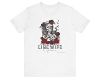 California Linewife T-Shirt, Edgy Tough Woman Tee